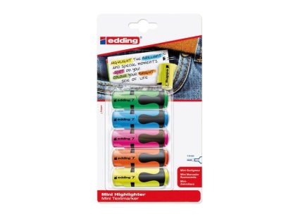 Sada mini zvýrazňovačov edding 7/5S