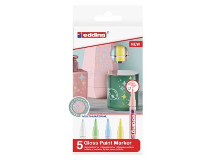 Sada lakových popisovačov edding 751/5 S pastel