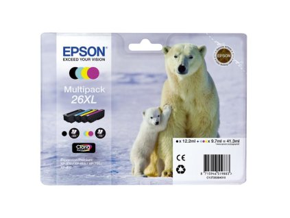 Atramentová náplň Epson C13T263640 CMYK multipack 26XL Claria pre XP-600/700 (3x9,7/12,2ml)