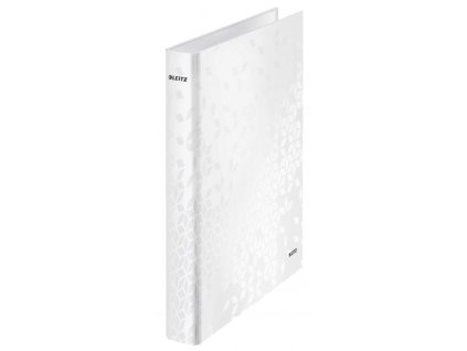 Zakladač 2-krúžkový Leitz WOW laminovaný povrch 4cm perleťovo biely