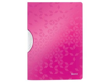 Obal s klipom plastovým Leitz WOW ružový