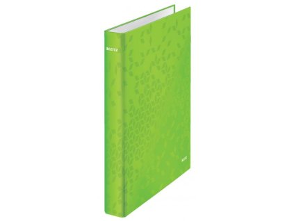Zakladač 4-krúžkový Leitz WOW laminovaný 4cm zelený
