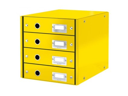 Zásuvkový box Leitz Click & Store 4 zásuvky žltý