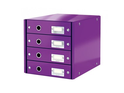 Zásuvkový box Leitz Click & Store 4 zásuvky purpurový