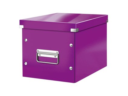 Štvorcová krabica A5 (M) Click & Store purpurová