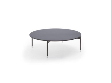 Konferenčný stolík Chic CR40, p 80cm, v 25cm, tvrdené sklo, kovový rám čierny