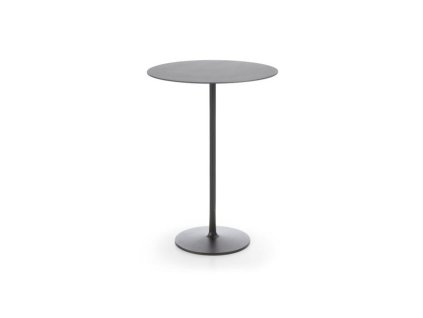 Barový stolík Chic RR10, p 80cm, v 110cm, čierny rám, čierna doska