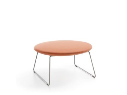 Taburet Chic Lounge, nohy Metallic, látka Synergy LDS 73