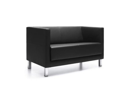 Dvojkreslo Vancouver Lite Maxi, nohy chróm, látka Next NX-14 tmavosivá