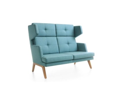 Dvojkreslo October, nohy drevo, látka Medley 67006