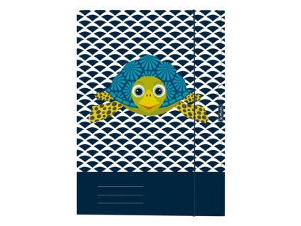 Kartónový obal s gumičkou A4 Herlitz Cute Animals Korytnačka