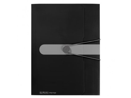 Plastový obal s gumičkou Herlitz Easy Orga čierny