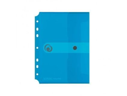 Plastový obal A5 s cvočkom a eurodierovaním Herlitz Easy Orga priehľadný modrý