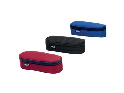 Puzdro Etue Herlitz jednofarebné, mix farieb (čierna, červená, modrá)