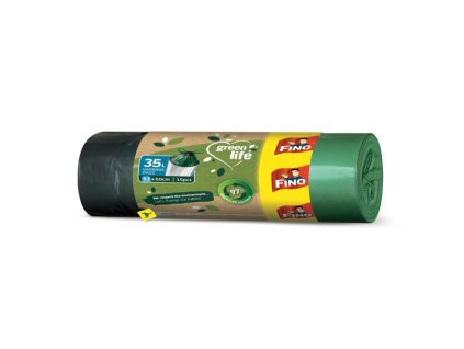 Vrecia zaťahovacie FINO Green Life Easy 35 ℓ, 22 mic., 53 x 60 cm (15 ks)