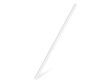 Slamky papierové biele `JUMBO` 8 mm x 25 cm (100 ks)