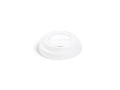Viečko vypuklé biele pre poháriky (PLA) BIO priemer 80 mm (100 ks)