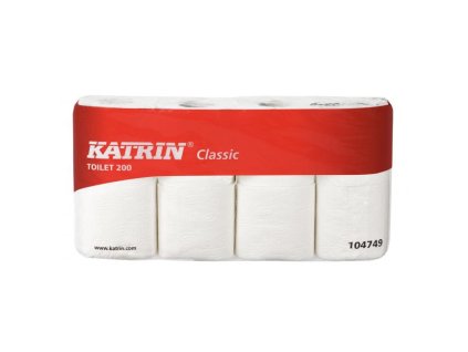 Toaletný papier 2-vrstvový KATRIN Classic Toilet 200, návin 23 m (8 ks)