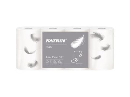 Toaletný papier 2-vrstvový Katrin Plus 160, návin 18 m (8 ks)