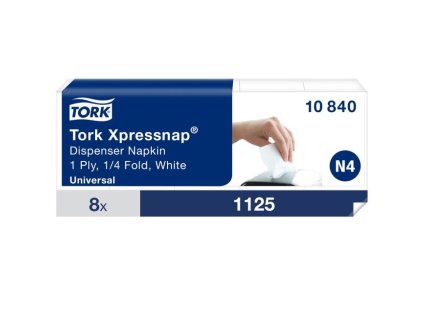 Papierové servítky 1-vrstv. TORK Xpressnap Snack. biele N4 (8x1125ks)