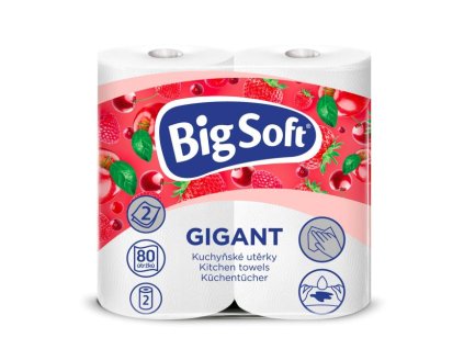 Kuchynské utierky 2-vrstvové Big Soft Gigant 2ks, 16,4m