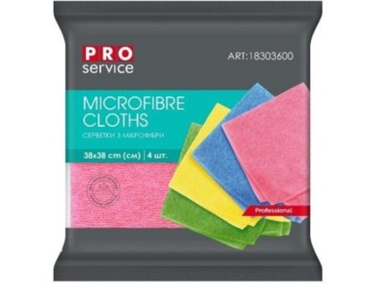 Utierky z mikrovlákna univerzálne, 38x38cm, 4ks, ružová, žltá, modrá, zelená