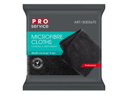 Utierky z mikrovlákna univerzálne BAR AREA 5 ks, čierne