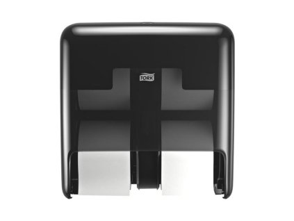 Zásobník na 4 kotúče bezdutinkového toaletného papiera Tork OptiServe, čierny T7