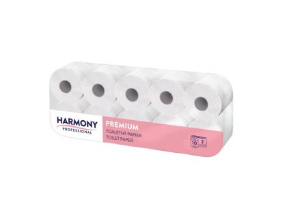 Toaletný papier 2-vrstvový Harmony Professional premium biely, celulóza, návin 23,8 m (10 ks)