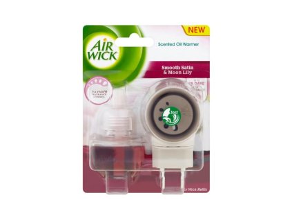 Air Wick elektrický osviežovač + náplň 19 ml Jemný satén a mesačná ľalia 19 ml