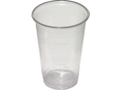 Poháre plastové 200 ml priehľadné 100% recykel (100 ks)