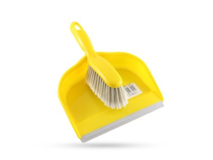 Metlička s lopatkou žltá