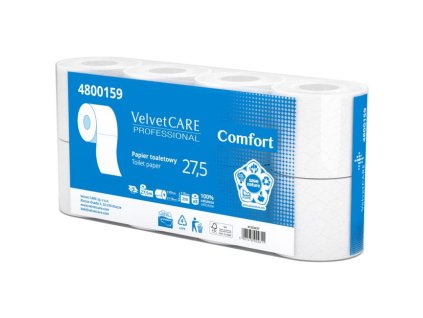 Toaletný papier 2-vrstvový VELVET CARE Comfort 27,5m (8ks)