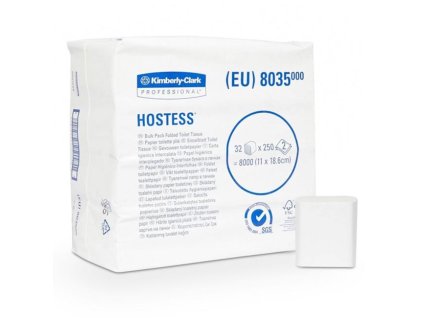 Toaletný papier skladaný Kimberly Clark Hostess 8000 ks