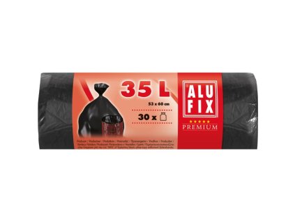 Vrecia na odpadky 35ℓ 30 ks, 10mic., 53 x 60 cm, čierne, HDPE