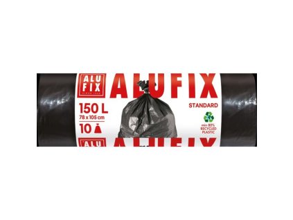 Vrecia na odpadky 150 l / 10 ks, 40mic., 78 x 105 cm, čierne, LDPE