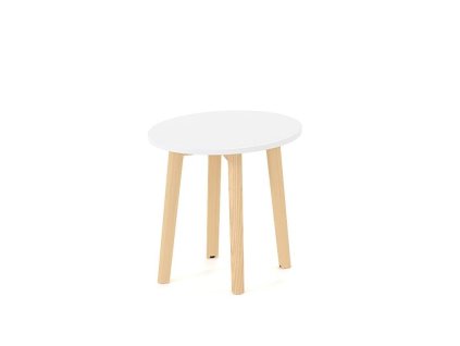 Konferenčný stolík ROOT okrúhly, d=50/v=47,7cm, biely