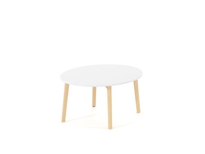 Konferenčný stolík ROOT okrúhly, d=90/v=47,7cm, biely