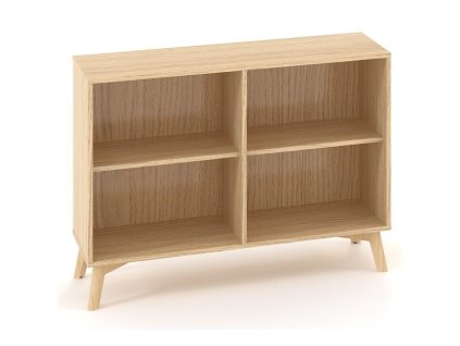 Policová skriňa ALFA ROOT nika s del.priečkou, 1 polica, 120x45x88,7cm, dub