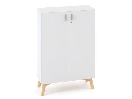 Policová skriňa ALFA ROOT, 2 police, 80x47x121,5cm, biela