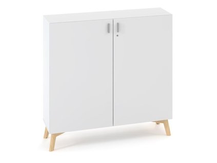 Policová skriňa ALFA ROOT s del.priečkou, 2 police, 120x47x121,5cm, biela