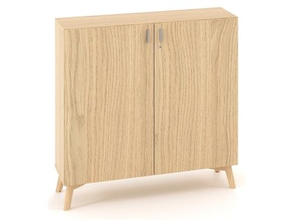 Policová skriňa ALFA ROOT s del.priečkou, 2 police, 120x47x121,5cm, dub