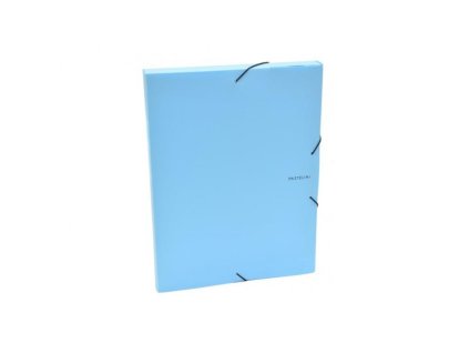 Plastový box s gumičkou Karton PP Pastelini modrý