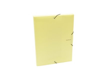 Plastový box s gumičkou Karton PP Pastelini žltý