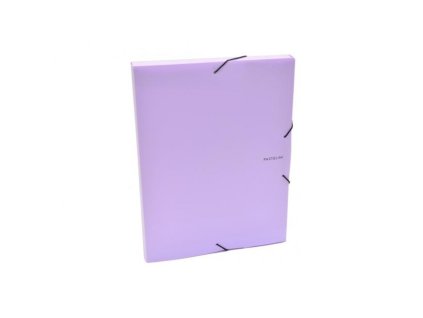 Plastový box s gumičkou Karton PP Pastelini fialový
