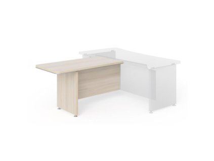 Doplnkový stôl Lenza Wels, 130x76,2x70 cm, agát svetlý