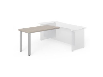 Prídavný stôl Lenza Wels, 130x76,2x70cm, kovové nohy - driftwood