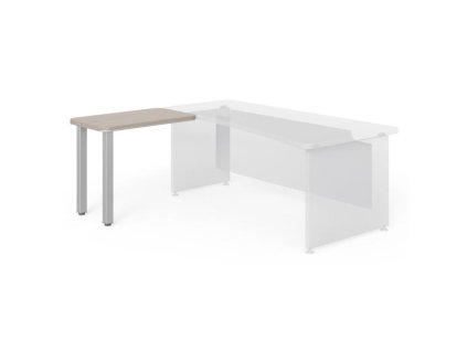 Stôl doplnkový Lenza Wels, zúženie vľavo, 55x76,2x90cm, driftwood