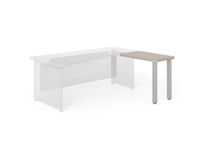 Stôl doplnkový Lenza Wels, zúženie vpravo, 55x76,2x90cm, driftwood