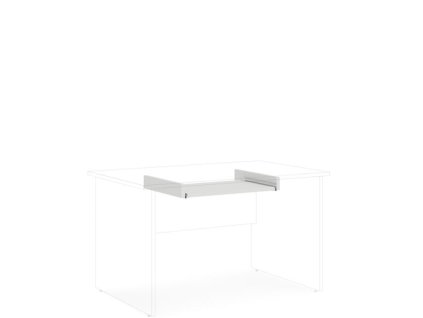 Výsuvná doska na klávesnicu BASIC, 69x8x50cm, biela